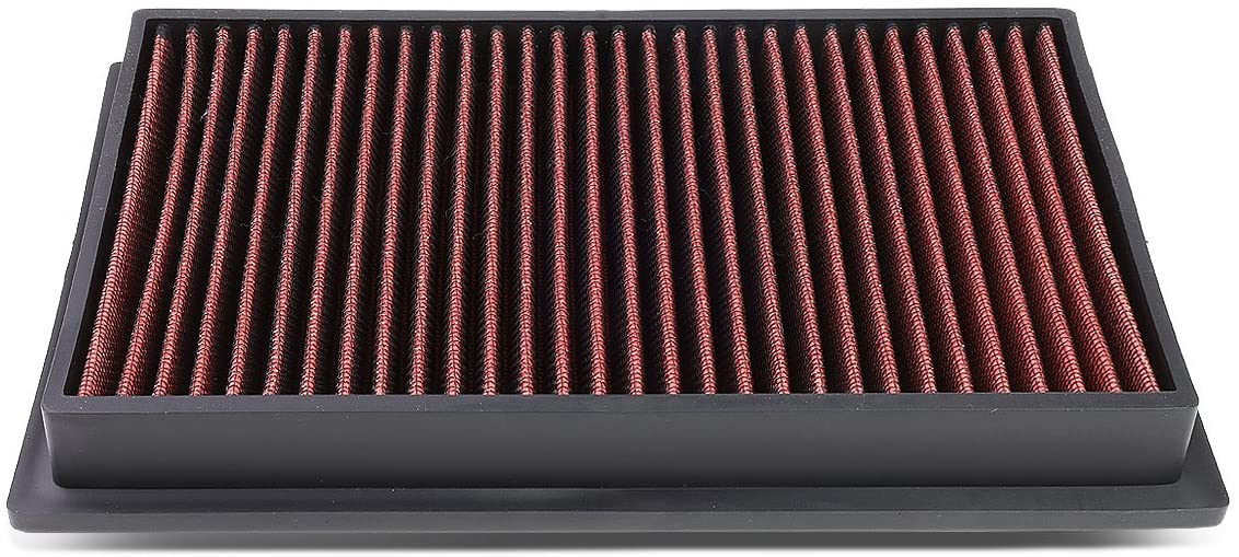 DNA Motoring AFPN-110-RD Drop In Panel Air Filter [For 89-17 Nissan 240sx 350z Maxima Murano]