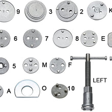 8MILELAKE Brake Caliper Wind Back Tool 24pc Professional Disc Brake Caliper Tool Set