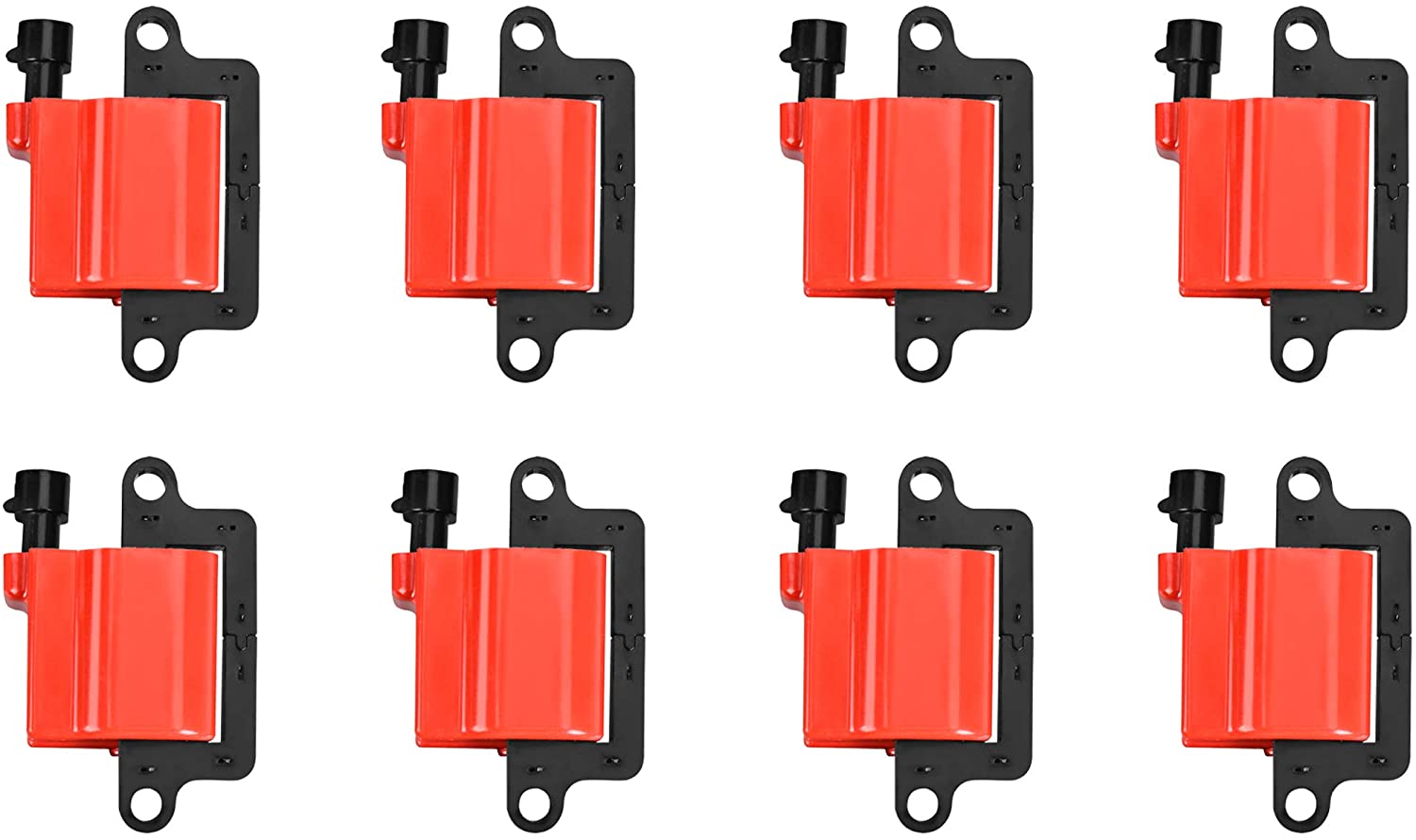 ENA Square Direct Ignition Coil Set of 8 Compatible with 2003-2007 Hummer H2 2002-2006 Cadillac Escalade 2000-2006 GMC Yukon (8)