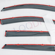 LQQDP 4pcs Smoke Tint With Chrome Trim Outside Mount Tape On/Clip On Style PVC Sun Rain Guard Vent Shade Window Visors Fit 16-20 Hyundai Tucson