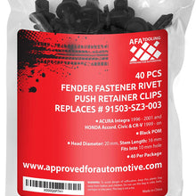 AFA Tooling Replacement for Honda and Acura (40 Pcs) Bumper and Fender Clips - Extra Strong POM Polymer Won't Break Like Nylon Plastic Rivets – Fits Selected Models