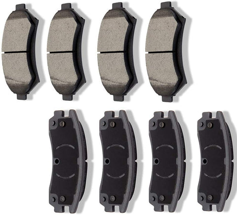 Ceramic Brake Pads Kits,SCITOO 8pcs Disc Brakes Pads Set fit for 03-05 Buick Century,00-05 Chevy Impala Monte Carlo,02-04 Chevy Venture Oldsmobile Silhouette Pontiac Montana,98-02 Oldsmobile Intrigue