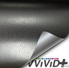 VViViD+ Black Fine Leather (Soft Touch) Self-Adhesive Vinyl wrap (60 Inch x 17.5 Inch)