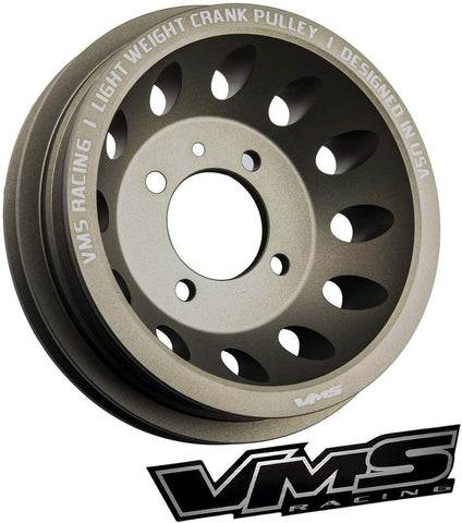 VMS RACING 90-93 Light Weight Billet Aluminum Crankshaft CRANK PULLEY Compatible with Mazda Miata 1990-1993 1.6L B6ZE Engine with LONG NOSE CRANK (ONLY) OEM SIZE (uses same belts)
