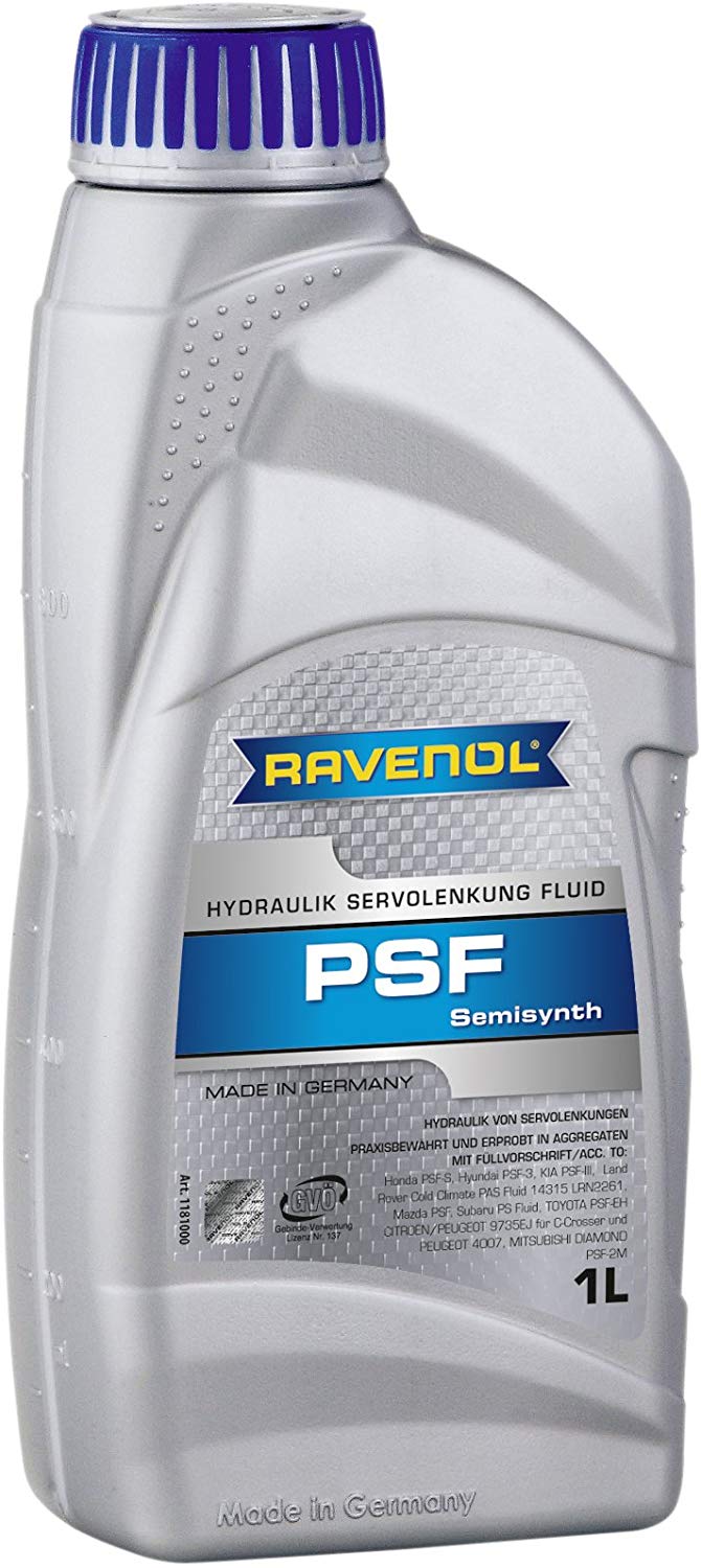 RAVENOL J1B1031 Power Steering Fluid - PSF Semi-Synthetic Hydraulic Fluid (1 Liter)