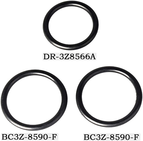 O-Rings Gasket Seal Set Engine Radiator Hose And T-pipe coolant leak Repair Replacement Fit Ford F-150 5.0L Mustang DR3Z-8566-A & 2x BC3Z-8590-F