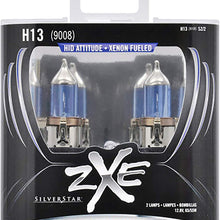 SYLVANIA - H13 (9008) SilverStar zXe High Performance Halogen Headlight Bulb - Bright White Light Output, HID Attitude, Xenon Fueled Technology (Contains 2 Bulbs)