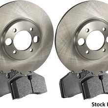 Stirling - 2009 For Toyota Corolla Front Disc Brake Rotors and Ceramic Brake Pads