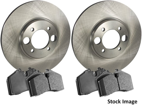 Stirling - 2009 For Toyota Corolla Front Disc Brake Rotors and Ceramic Brake Pads