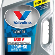 Valvoline VR1 Racing SAE 20W-50 Motor Oil 5 QT, Case of 3