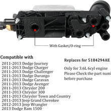 5184294AE Engine Oil Cooler and Oil Filter Housing Adapter Assembly with Gaskets Sensor-Compatible with 2011-2013 3.6L V6 Chrysler 200 300, Dodge Journey, Avenger, Durango, Cherokee, Wrangler, Ram
