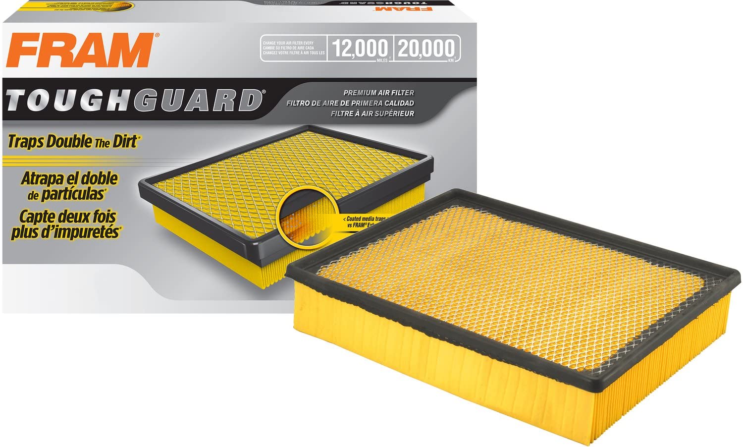 FRAM TGA8755A Tough Guard Flexible Panel Air Filter for Cadillac, Chevrolet and GMC Vehicles (Tough Guard)