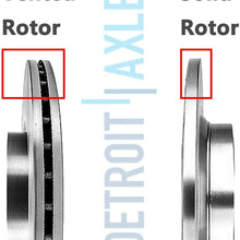 Detroit Axle - 300mm Rear Disc Brake Rotors Ceramic Pads w/Hardware for 2007-2011 Mercedes-Benz CLS550 - [2003-2005 E320] - 2006-2012 E350 - [2003-2006 E500] - 2007-2009 E550 - See Fitment