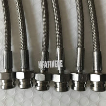 WHWEI Stainless Steel Braided PTFE Brake line with 28 Degree Banjo Fittings and Hexagonal Joint (Color : 70cm)
