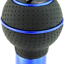 Lunsom 5 Speed Shift Knob Leather Gear Stick Handle Lever Head Fit Most Manual Transmission Car (Black&Gold)