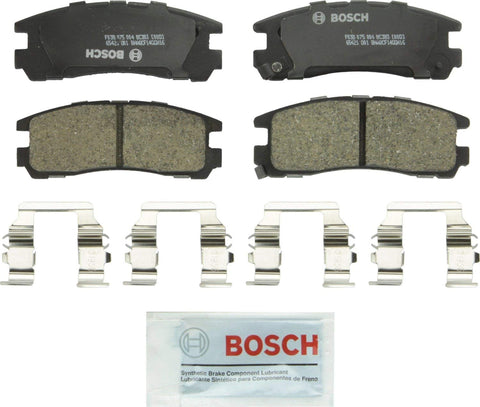 Bosch BC383 QuietCast Premium Ceramic Disc Brake Pad Set For Select Chrysler Sebring; Dodge Avenger, Stealth, Stratus; Eagle Talon; Mitsubishi 3000GT, Diamante, Eclipse, Galant; Plymouth + More; Rear