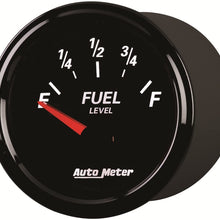 Auto Meter 1206 Designer Black II 2-1/16" Short Sweep Electric Fuel Level