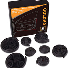 GOLOHO Door Seal Kit for Tesla Model 3 Model Y, Self-Adhesive Rubber Weatherstrip Noise Reduction Kit (Left & Right Side)