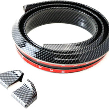 iJDMTOY (1 Universal PU Trunk or Roof Lip Spoiler or Roof Spoiler Body Kit Trim Sticker, 4.5ft (145cm/1.4m), Carbon Fiber Pattern
