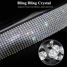 New Diamond Leather Steering Wheel Cover with Bling Bling Crystal Rhinestones, Universal Fit 15 Inch Car Wheel Protector for Women Girls,Black