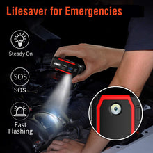 TrekPow A18 800A Peak Portable Car Jump Starter with USB Quick Charge 3.0 (up to 6.0L Gas, 5.0L Diesel Engine), SuperSafe Battery Jumper Pack with Smart Jumper Cables, Type-C Input&Output, Flashlight