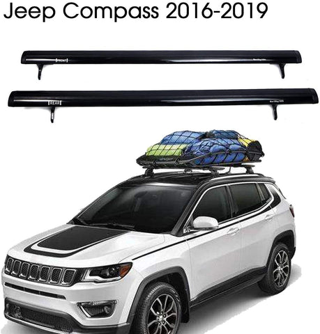 ALAVENTE Roof Rack Cross Bars Compatible with Jeep Compass 2016-2019 Luggage Rail Crossbars for Compass 16-19 with Factory Side Rails (Pair)