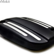 AfterMokit Front Brake Fluid Reservoir Cap Right Caliper Master Cylinder Cover for Harley Davidson Electra Glide Road King Ultra Classic Ultra Limited Street Glide Road Glide Heritage Softail Black