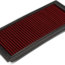 Reuseable Washable High Flow Drop-In Air Filter Replacement for 1K0129620, Red