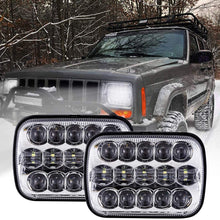 BICYACO DOT 110W 5x7 Inch Led Headlights 7x6 Inch Hi/Low Led Sealed Beam Headlamp for Jeep Wrangler YJ Cherokee XJ H4 Plug H6054 Headlights H5054 6054 6052 Toyota Pickup（Chrome）