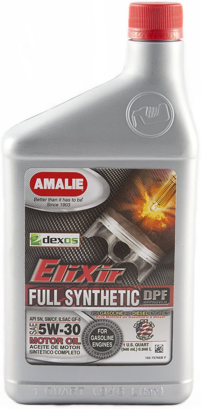 Amalie (75766-56) Elixir 5W-30 Full Synthetic Motor Oil - 1 Quart Bottle