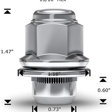 White Knight 5306 Chrome M12x1.25 OEM Factory Style Mag Lug Nut with Washer, 4 Pack