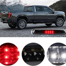 High Mount Waterproof Dual Row LED Third Light Brake Light for 1999-2006 Chevrolet Silverado/GMC Sierra GMT800 (Clear Lens)