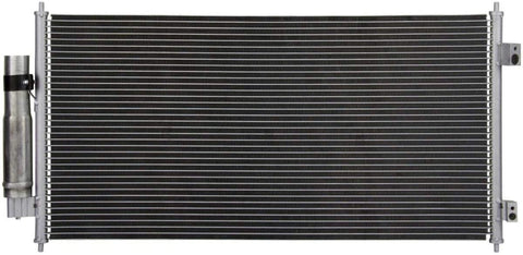 VioletLisa All Aluminum Air Condition Condenser 1 Row Compatible with 2007-2012 Sentra Without Oil Cooler