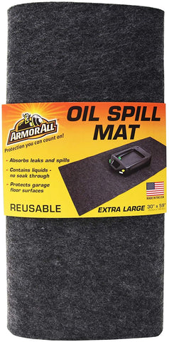 Drymate Armor All Oil Spill Mat, Absorbent/Waterproof Garage Floor Protector, Reusable/Durable (Made in The USA)