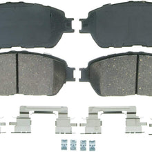 Wagner QuickStop ZD906A Ceramic Disc Pad Set Includes Pad Installation Hardware, Front
