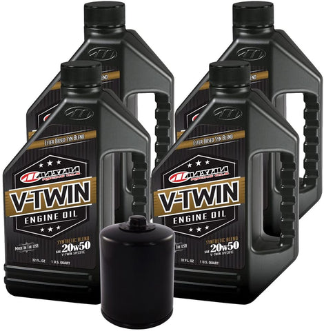 MaximaHiflofiltro VTEOCK23 Synthetic Blend Engine Oil Change Kit for Harley Davidson Twin Cam V-Twin