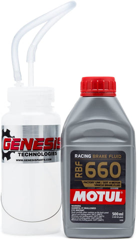 Brake Bleeding Kit With Cable Mount Bottle And Motul 847205 RBF 660