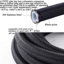 EVIL ENERGY 16Ft 10AN 5/8" Nylon Stainless Steel Braided PTFE E85 Tube Transmission Gas Oil Fuel Line Hose End Fittings Kit Universal (12.95mm ID)