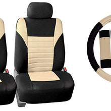 TLH 3D Air Mesh Fabric Front Set Seat Covers, Removable Headrests & Airbag Compatible, Yellow Color- Universal Fit for Cars, auto, Trucks, SUV