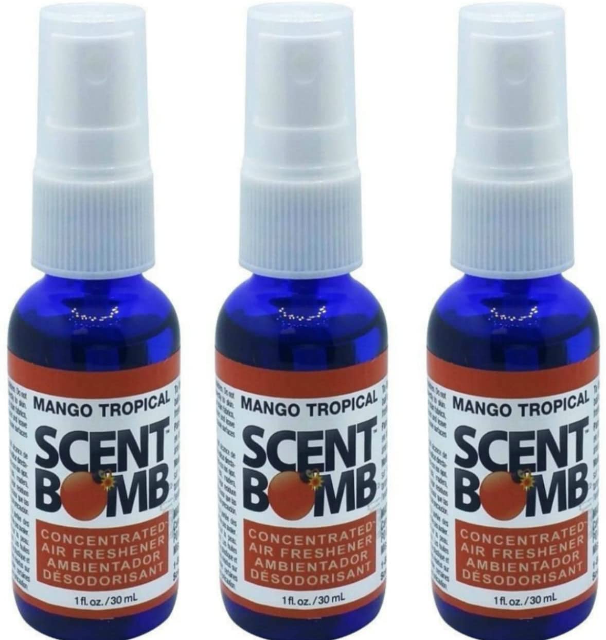 Scent Bomb Super Strong 100% Concentrated Air Freshener - 3 PACK (Mango Tropical)