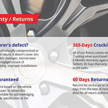 (Front+Rear Kit)(High-End) 4 Cross-Drilled Disc Brake Rotors + 8 Ceramic Pads(Fits:- Ridgeline)(5lug)