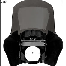 Krator Black & Smoke Tall Fairing Windshield Club Style Kit for 2000-2003 Harley-Davidson Dyna Super Glide T-Sport FXDXT - Modification Required