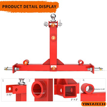 YINTATECH 3 Point Trailer Hitch with 2" Receivers for Category 1 Tractors with Trailer Ball Drawbar Gooseneck Receivers
