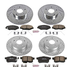 Power Stop K5934 Front & Rear Brake Kit with Drilled/Slotted Brake Rotors and Z23 Evolution Ceramic Brake Pads