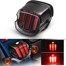 DOT Approved Smoked LED Tail Light with Turn Signal Brake License Plate Light for Harley Dyna Fatboy Road King Electra Glide Nightster Street Bob,EMC Bulit-in