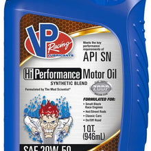 VP Racing Fuels 1 Quart 20W 50 High Performance Synthetic Motor Oil(6 Pack)