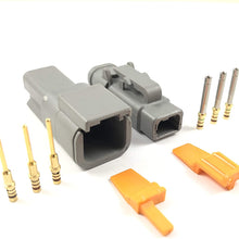 5x Deutsch DTM 2-Pin Connector Plug Kit 24-20 AWG Gold Contact DTM04-2P DTM06-2S