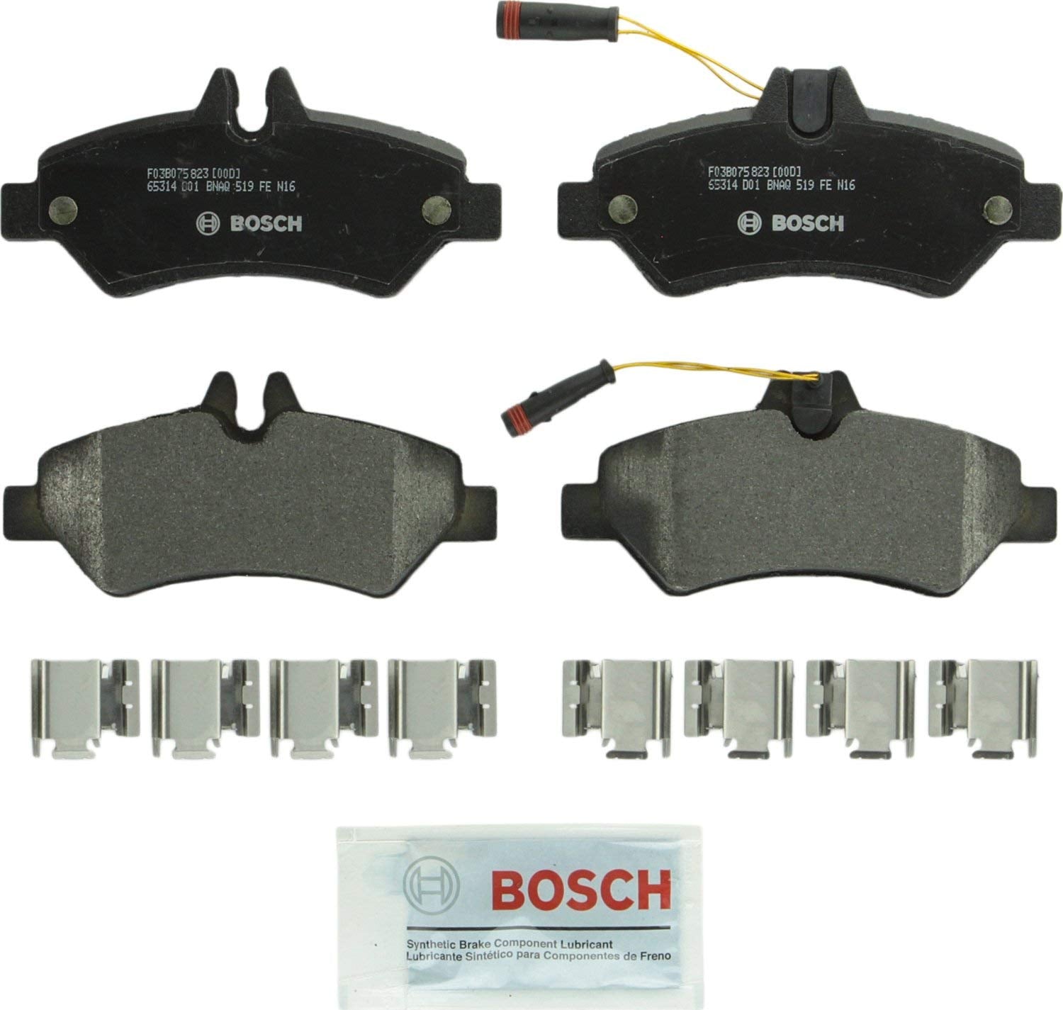 Bosch BP1317 QuietCast Premium Semi-Metallic Disc Brake Pad Set For Select Dodge Sprinter; Freightliner Sprinter; Mercedes-Benz Sprinter; Volkswagen Crafter; Rear