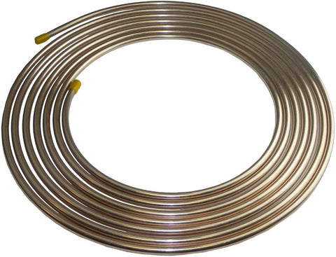 Copper Nickel Brake Fuel Line Tubing Kit 3/8 OD 25 Ft Coil Roll INLINE TUBE (L-5-4)