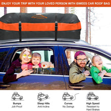 ISWEES Car Top Bag,Auto Cargo Carriers Roofbag Vehicle Truck Automotive Rooftop Luggage Storage Bag with/Without Rack,Waterproof Automobile Soft Roofbag for SUV Jeep Subaru Toyota Universal (Black)